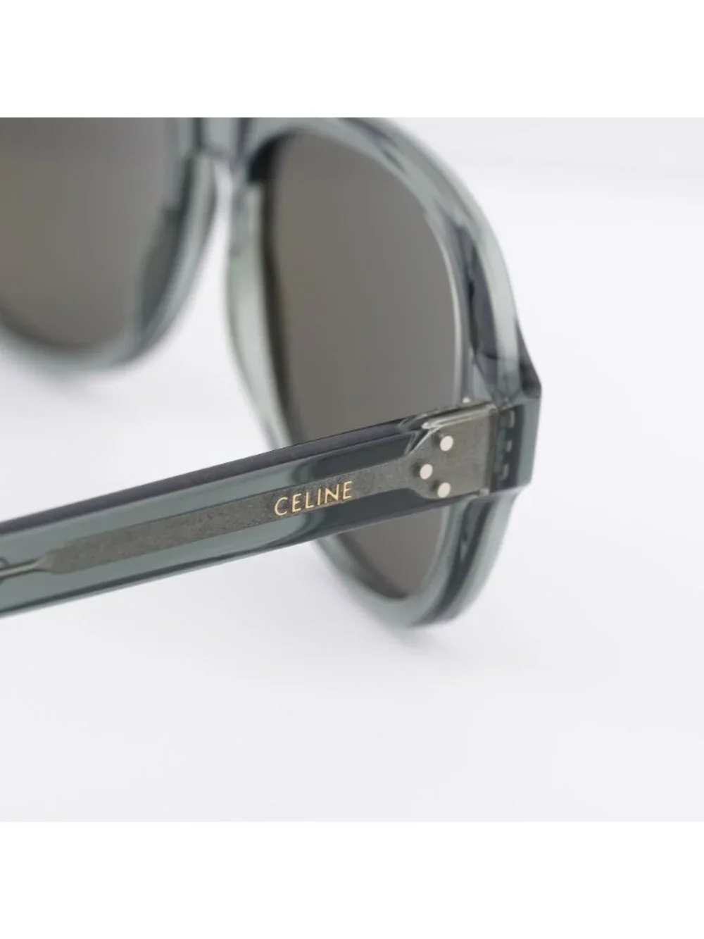 Celine CL40298I 93E Aviator Sunglasses - Green / Brown
